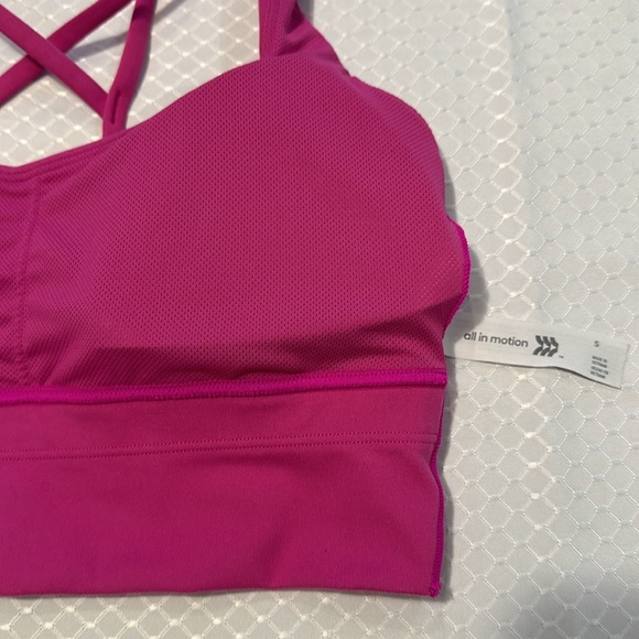 Pink sports bra size small, removable pads, EUC - Picture 3 of 4